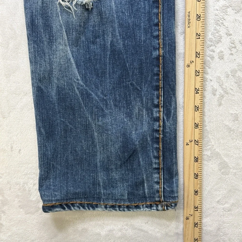 True Religion Ricky Relaxed Straight Jeans‎ Mens 38 Distressed Flap Pocket
